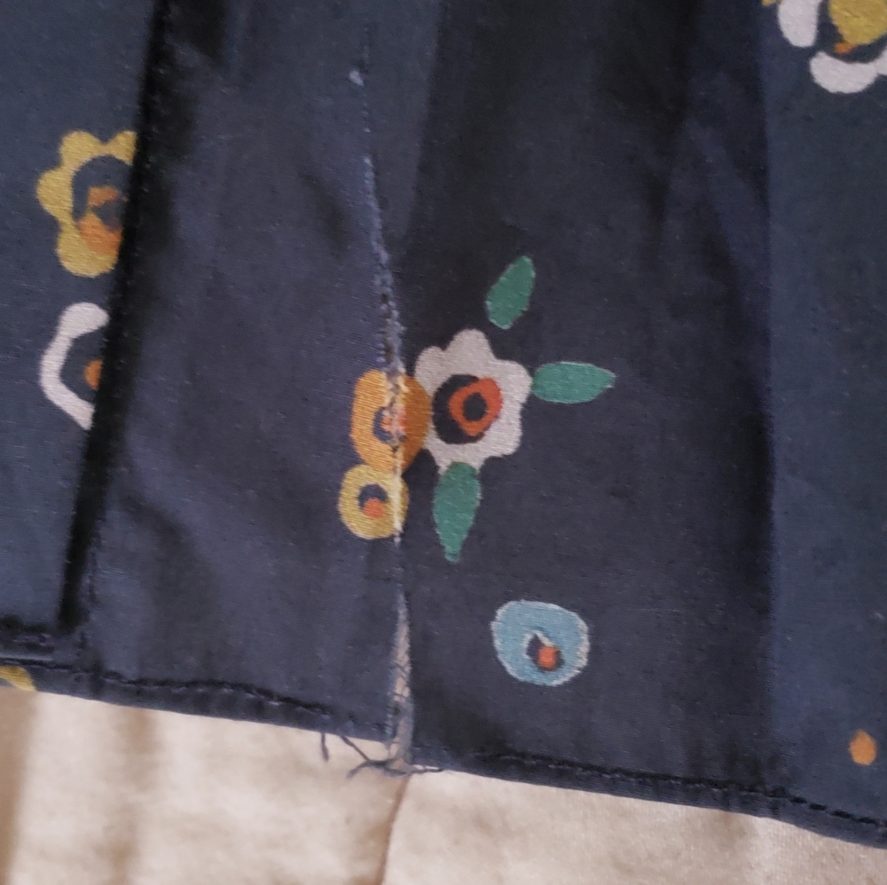 Charlotte Brody Cotton Dress Navy Button Front Dress Medium Made in USA - Picture 11 of 12